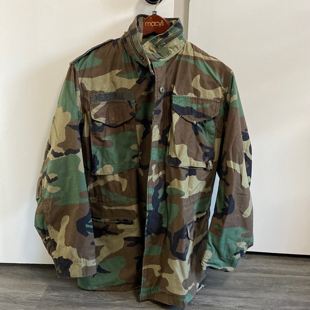 Military issued camo field jacket